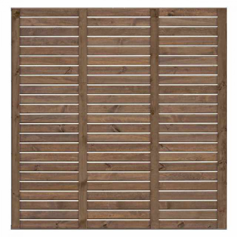 Sichtschutzzaun Valentina Kiefer KDi Braun 180x180cm 51223