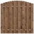 Bohlenzaun Boleo Kiefer Rundbogen kdi braun 180x180-160cm 51333
