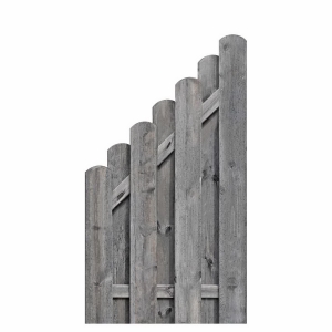Bohlenzaun Boleo Kiefer kdi grau 90x160-90cm 51197
