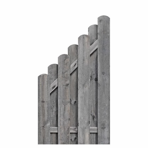 Bohlenzaun Boleo Kiefer kdi grau 90x160-90cm 51197
