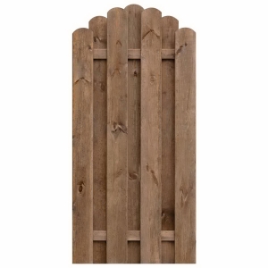 Bohlenzaun Boleo Rundbogen Kiefer kdi braun 90x180-160cm 51334