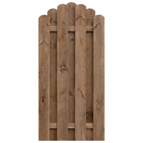 Bohlenzaun Boleo Rundbogen Kiefer kdi braun 90x180-160cm 51334