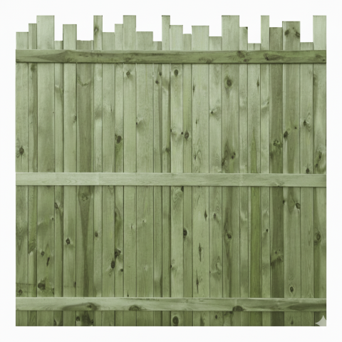 Bohlenzaun Disparat 180x180-175 cm Kiefer druckimpr&auml;gniert