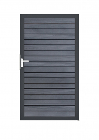 GrojaSolid Rhombus BPC Steckzaun Universal Tor 100x180cm steingrau-anthrazit DB703