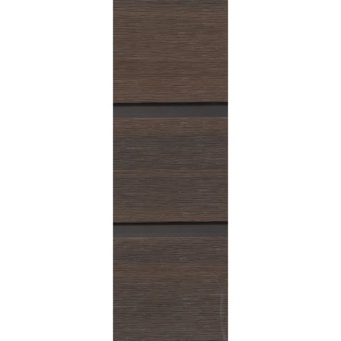 GrojaSolid Rhombus BPC Steckzaun Doppeltor 300x180cm walnuss co-exdrudiert Alu-DB703, DIN links