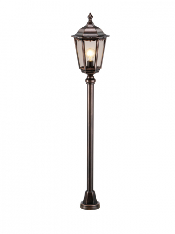 LCD Standleuchte 1123 lang Schwarz-Kupfer