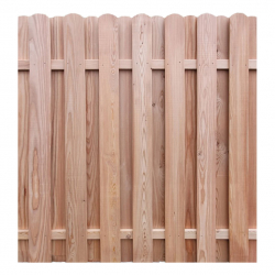 Bohlenzaun Rundkopf gerade Lrche natur 180x180 cm