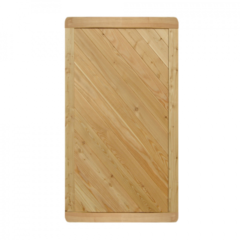 Massivzaun 90x180cm geschlossen Lrche natur