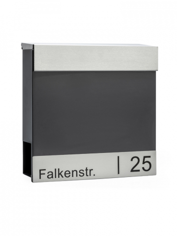 CMD Briefkasten 9048 anthrazit, mit Gravur