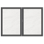 System Board Marmor Doppeltor 2856 - H:180cm, Anthrazitrahmen, Sonderbreite