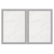 System Board Marmor Doppeltor 2856 - H:180cm, Silberrahmen, Sonderbreite