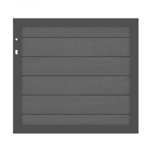 System WPC Vorgartentor Sonderfarbe 2854 98x90 cm Universalanschlag Rahmen Anthrazit
