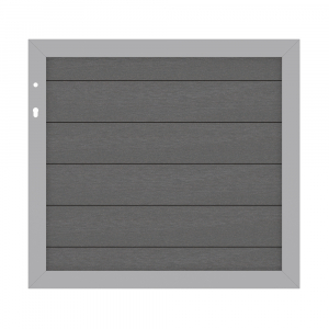 System WPC Vorgartentor Sonderfarbe 2854 98x90 cm Universalanschlag Rahmen Silber