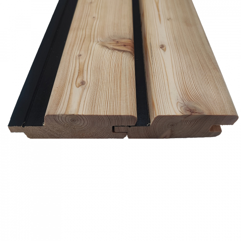 Rhombusleiste Nut+ schwarze Feder 27x94 mm kanadischer Lärche
