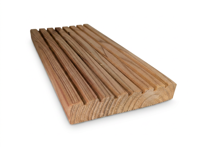 Terrassendiele europ. L&auml;rche 27x142mm grob-fein profiliert