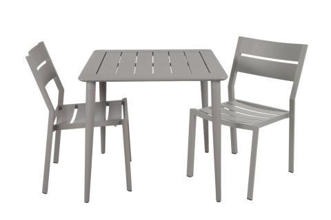 Brafab Delia Diningstuhl, Aluminium Khaki, stapelbar
