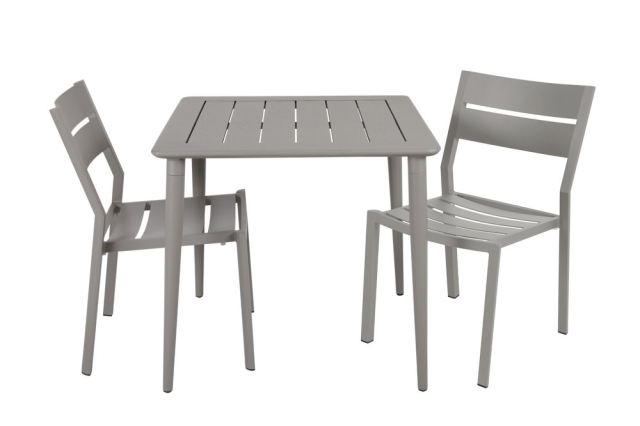 Brafab Delia Diningstuhl, Aluminium Khaki, stapelbar