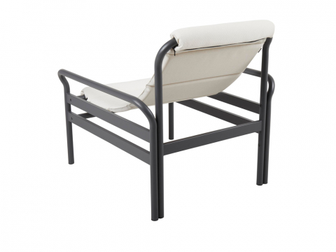 Brafab Sling Loungesessel Anthrazit - Vanilla white