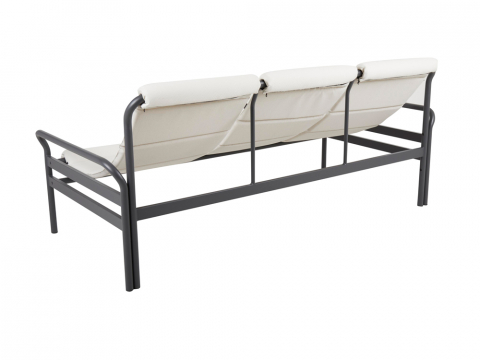 Brafab Sling 3-Sitzer Sofa Anthrazit - Vanilla white 196x91x82cm