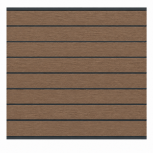 Elephant Steckzaun Modular 180 WPC Natural Dark Brown 180x174cm co-extrudiert, Leisten Anthrazit