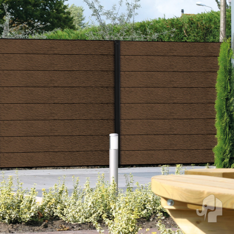 Elephant Steckzaun Modular 180 WPC Driftwood Dark 180x174cm co-extrudiert