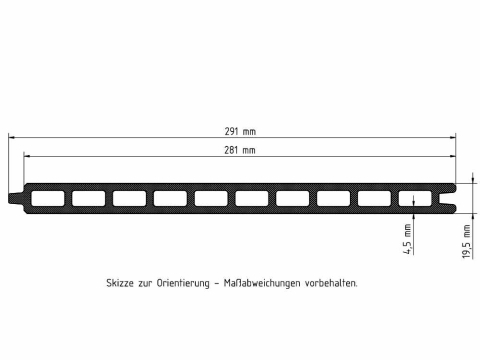 Elephant Steckzaun Mix and Match WPC Anthrazit co-extrudiert breit 2x28x180cm 2er Set