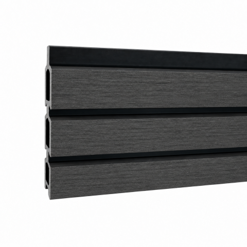 Elephant Steckzaun Triple Rhombus WPC Anthrazit, 6er Set 180cm