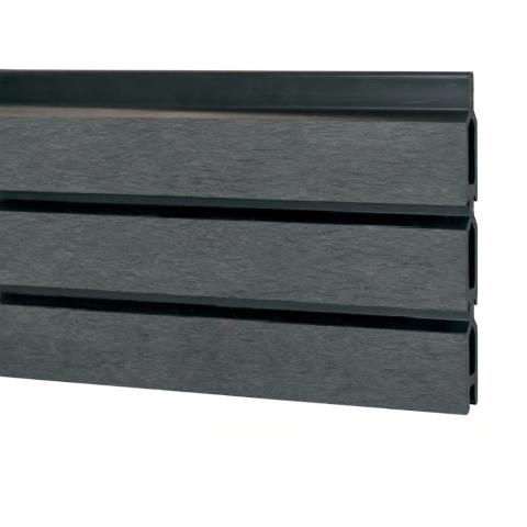 Elephant Steckzaun Triple Rhombus WPC Steingrau, 6er Set 180cm