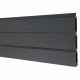 Elephant Steckzaun Triple Rhombus WPC Steingrau, 6er Set