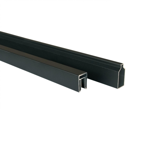 Elephant Steckzaun Set Triple Rhombus 180x178cm WPC Anthrazit, Leisten Schwarz