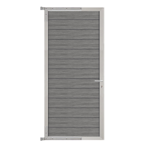 Elephant Mix and Match Zauntor Alu 90x189cm, Bausatz F�llung WPC Duo-Dark Grey co-extrudiert