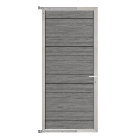 Elephant Mix and Match Zauntor Alu 90x189cm, Bausatz F�llung WPC Duo-Dark Grey co-extrudiert