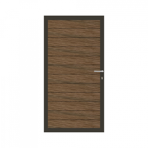 Elephant Mix and Match Zauntor anthrazit 90x180cm, Bausatz Fllung WPC Driftwood Dark co-extrudiert