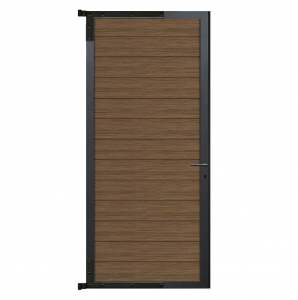 Elephant Mix and Match Zauntor anthrazit 90x189cm, Bausatz Füllung WPC Driftwood Dark co-extrudiert
