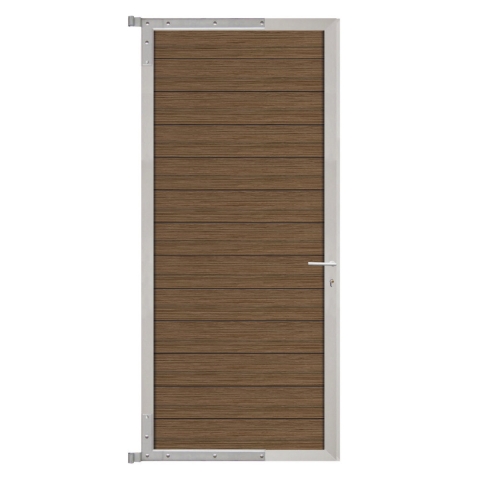 Elephant Mix and Match Zauntor Alu 90x189cm, Bausatz F�llung WPC Driftwood Dark co-extrudiert