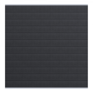 Elephant Steckzaun Set Mix and Match 180x174cm WPC Anthrazit co-extrudiert Leisten Silber