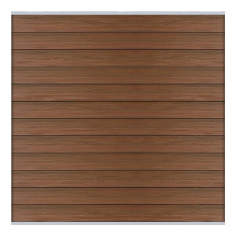 Elephant Steckzaun Set Mix and Match 180x174cm WPC ipe co-extrudiert silber Leisten