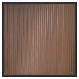 Elephant Dark Line Stripesvertikal WPC Zaun, Driftwood Dark co-extrudiert 180x180cm