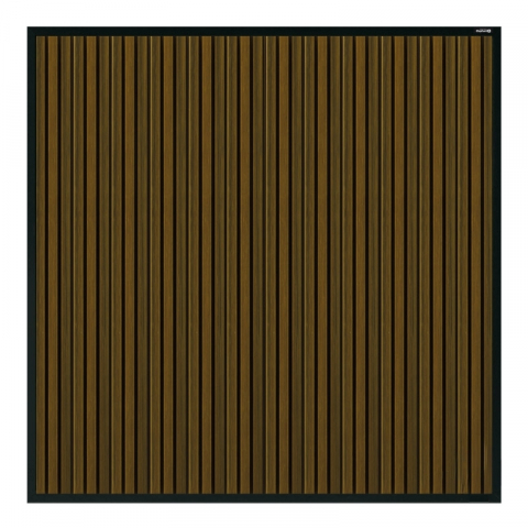 Elephant Dark Line Stripesvertikal WPC Zaun, Driftwood Dark co-extrudiert 180x180cm