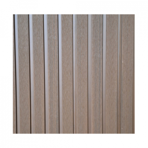 Elephant Dark Line Stripesvertikal WPC Zaun, Driftwood Dark co-extrudiert 180x180cm