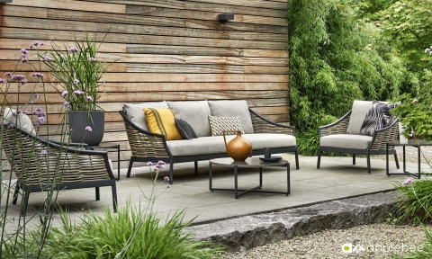 Apple Bee Milou 2-Sitzer Sofa schwarz 144cm