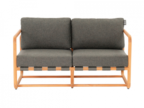 Apple Bee Dolce 2-Sitzer Teakholz Grau Loungesofa 142cm
