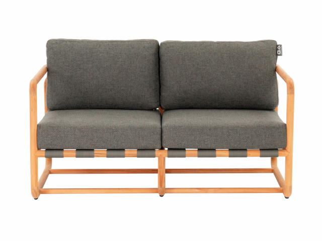 Apple Bee Dolce 2-Sitzer Teakholz Grau Loungesofa 142cm
