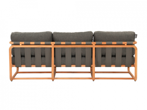 Apple Bee Dolce 3-Sitzer Loungesofa 209cm Teakholz Grau