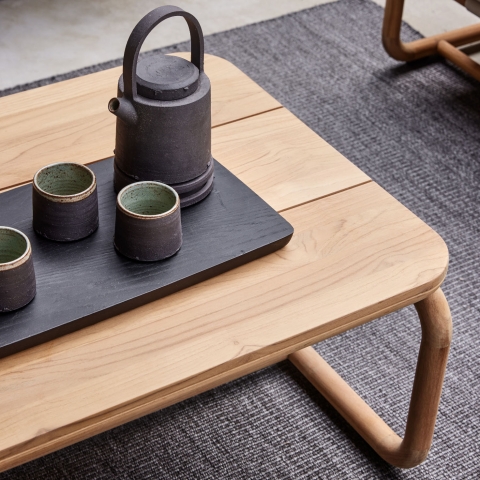 Apple Bee Dolce Kaffeetisch Teak 120x65cm