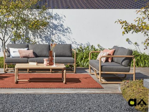 Apple Bee Dolce Kaffeetisch Teak 120x65cm