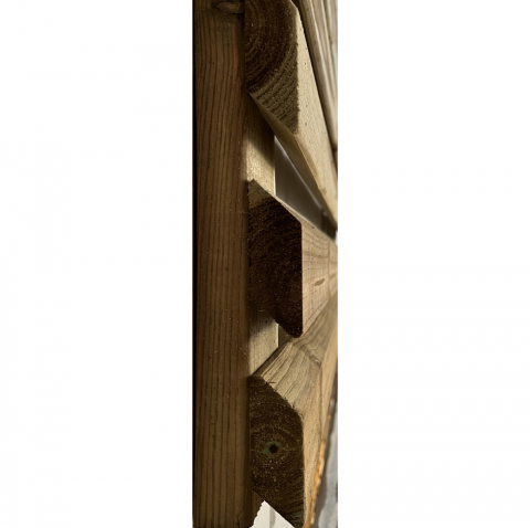 Bretterzaun Rhombo gerade Kiefer KDI 180x180 cm
