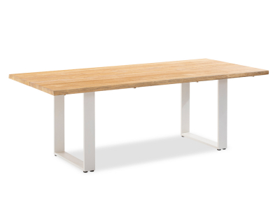 Niehoff Solid Baumkantentisch, Profilkufe Aluminium-Ivory, 280cm