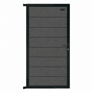 Elephant Zauntor Modular 180 WPC Steingrau co-extrudiert 90x176cm inkl. Beschlag