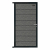 Elephant Zauntor Modular 180 WPC Rock Grey co-extrudiert 90x176cm, Leiste Anthrazit